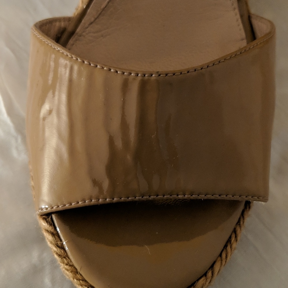 Fendi patent learher wedge sandals size 40 NWB - Picture 3 of 7